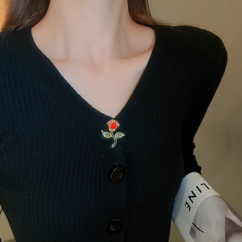 Романтическая Женская Брошь в виде цветка розы французские милые элегантные