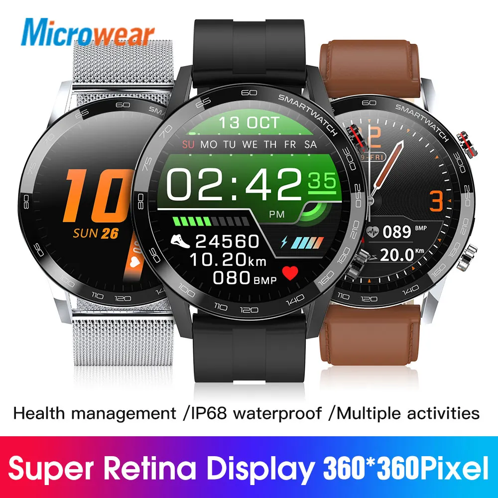 

[USA] Clearance!Microwear L16 Smart Watch ECG Blood Oxygen Pressure 360*360 IP68 Waterproof fitness Band VS L13 L15 SmartWatch