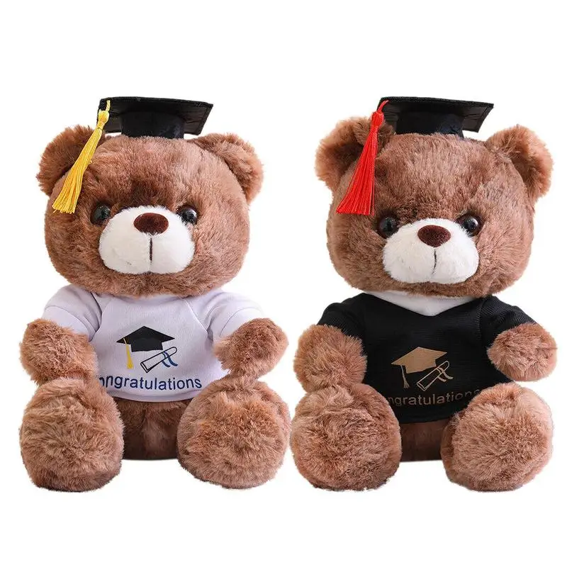 

Graduation Stuffed Bear 2023 Teddys Bear Graduate 2023 Plush Teddys Bear With Doctor's Hat Dyed Fur Desktop Ornament Kids Toys