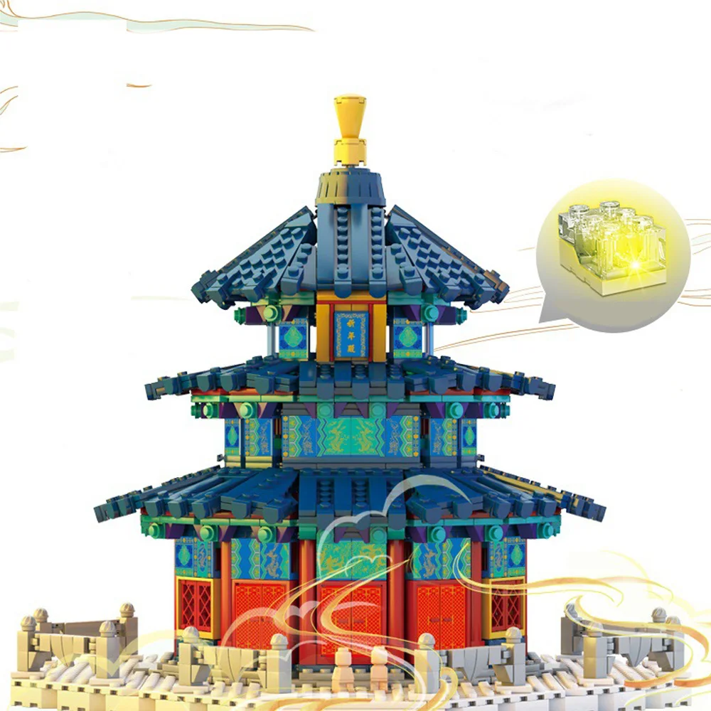 

KAZI KY2001 1736pcs The TEMPLE OF HEAVEN OF BEIJING World's Great Architecture Building Blocks Bricks Toys For Cheldren