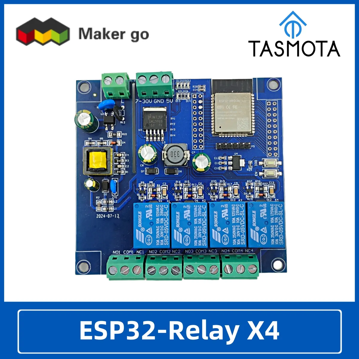 Tasmota ESP32-Relay X4 Инчарованное/самоблокирующее реле работает с домашним помощником