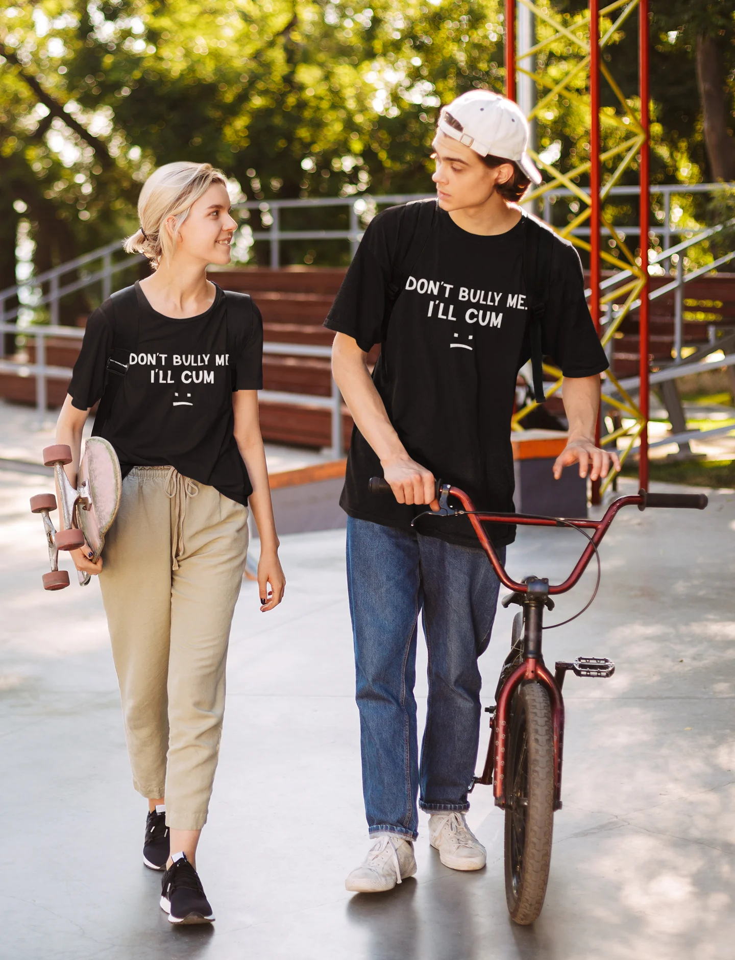 Футболка с надписью Don't Bully Me I Will | Мужская одежда