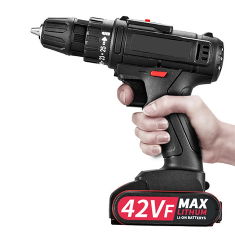 

Аккумуляторная дрель, 12 В, 3/8 дюйма, двойная скорость, литиевая батарея, бытовой перезаряжаемый электрический шуруповерт, электроинструмент...