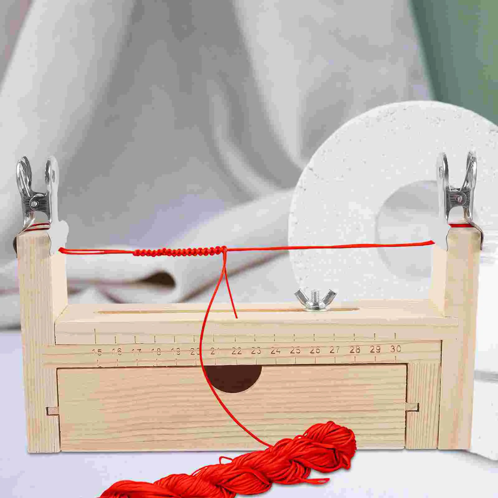 

Braided Bracelet Maker Wood Weaving DIY Craft Manual Rack Wooden Home Tool