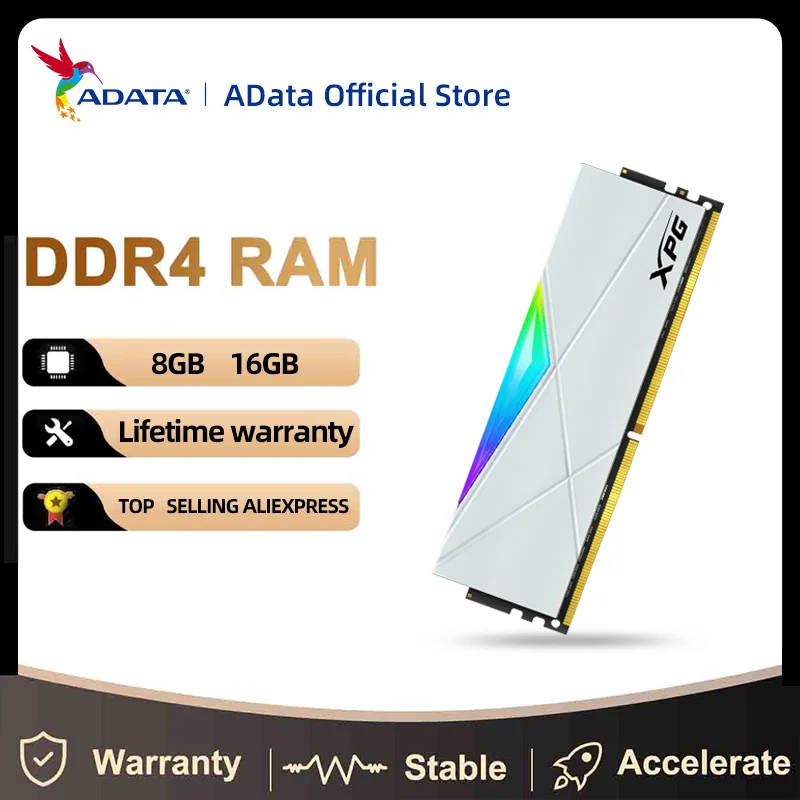 

ADATA XPG SPECTRIX D50 DDR4 RGB MEMORY MODULE 8GB 16GB 32GB 3200MHz 3600MHz 4133MHz PC Desktop RAM