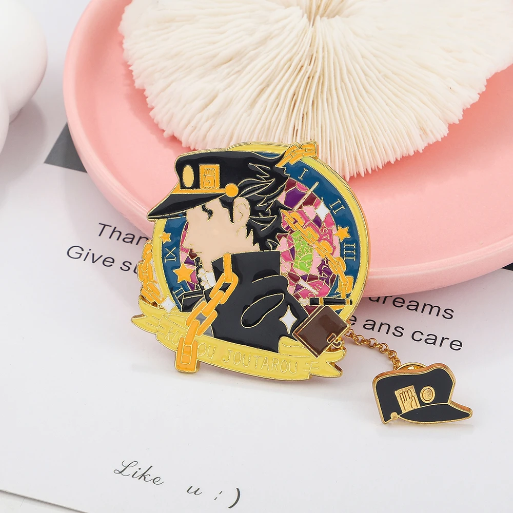 Металлический значок Dio Kujo Jojo для мужчин булавка в виде необычных приключений