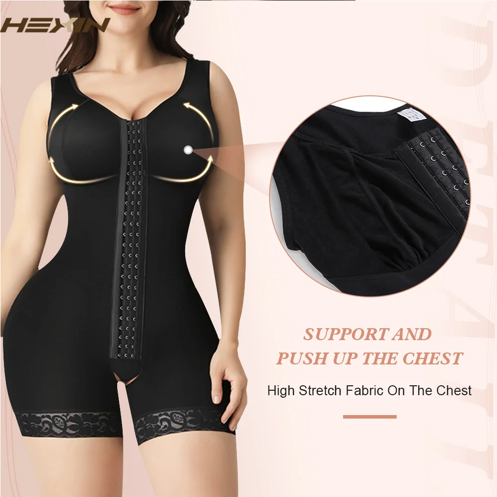 

Lace Hooks U Neck Plus Size Glue Crotchless Slimming BBL Frim Fajas Bodysuits Waist Trainer Women Full Body Shaper Shapewear