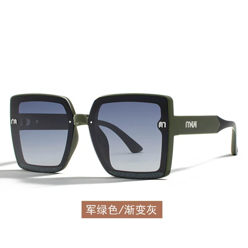 Очки солнцезащитные женские квадратные с надписью роскошные брендовые