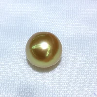 huge charming 12 13mm natural south sea genuine golden round best luster jewelry loose pearl loose gemstones