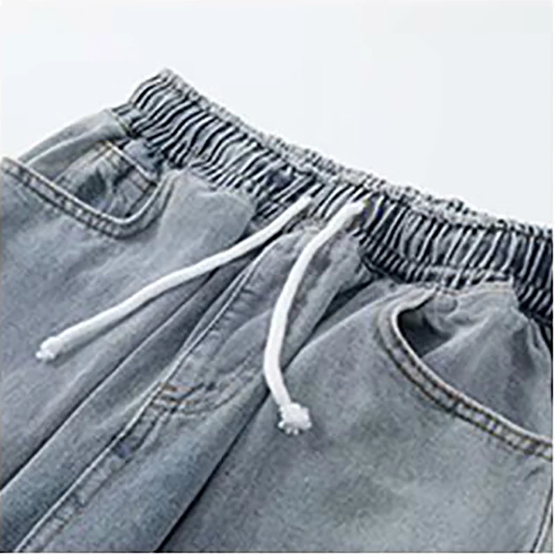 2022 Jeans Men's And Women's Fall Loose Straight Casual Long Pants Fall Feeling Wide Leg Pants Men's Tide Brand Mop Pants