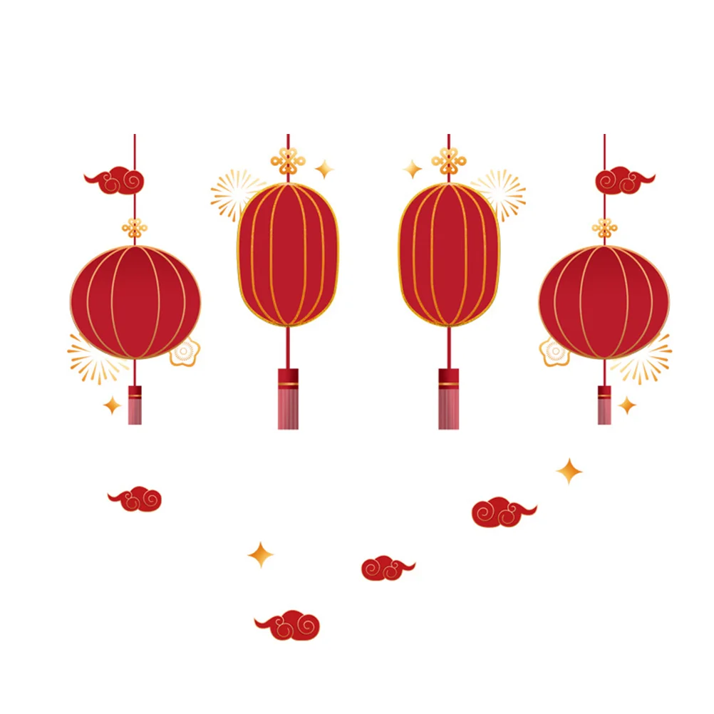 

1 Set Lunar New Year Stickers Living Room Home Decorative Window Stickers Festival Party Stickers Wall Decorations