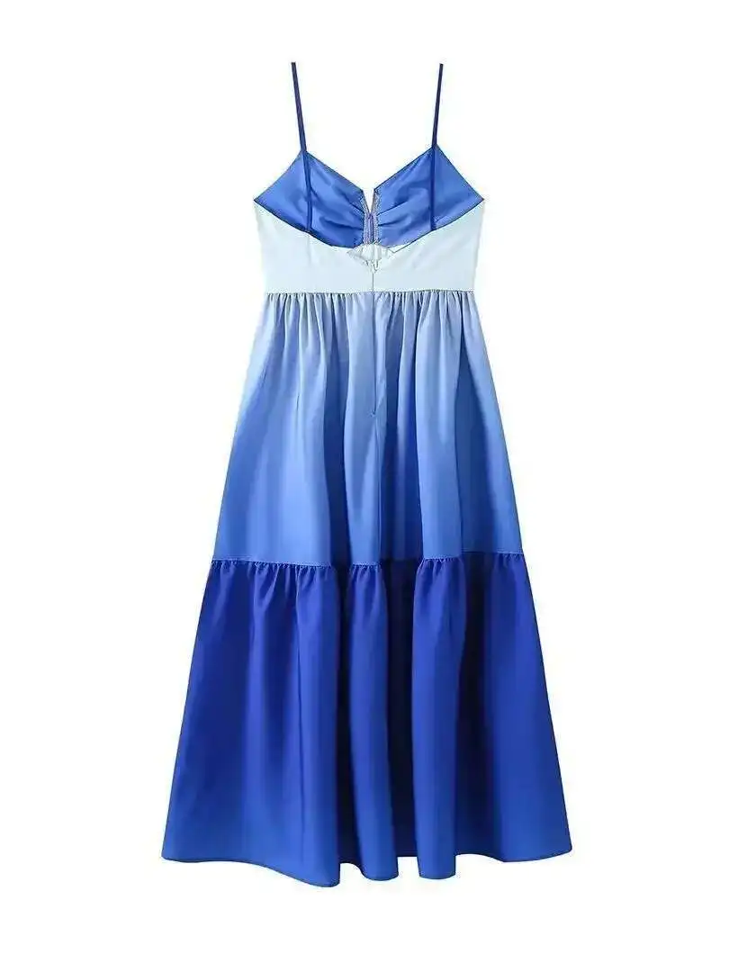 Женское миди с открытой спиной BabYoung элегантное платье макси без рукавов