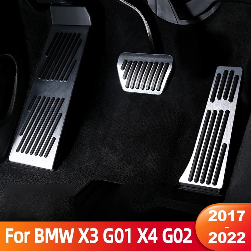 

For BMW X3 G01 X4 G02 IX3 G08 2018 2019 2020 2021 2022 Car Foot Rest Pedal Accelerator Brake Pedals Cover Aluminum Accessories