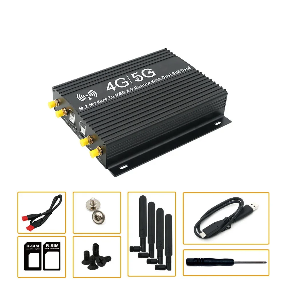 Модем 5G Модуль M.2 к ключу USB 3.0 с охлаждающим вентилятором и Quectel RM520N-GL RM510-GL RM502Q-AE