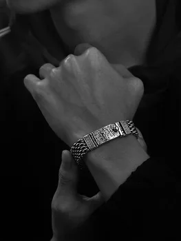 Silver Hand Trendy Men's Bracelet 4