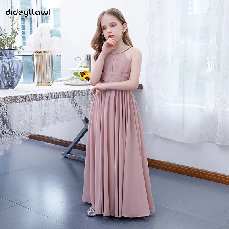 Dideyttawl индивидуальное пыльное розовое шифоновое платье с лямкой на шее