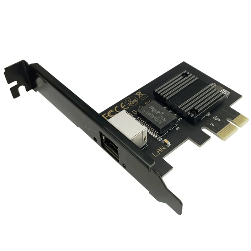 

1 Piece 2.5G Single Port Gigabit Network Card 2500M I225 PCI-E Wired Network Card 12 X 7.5 X 5.5Cm Black