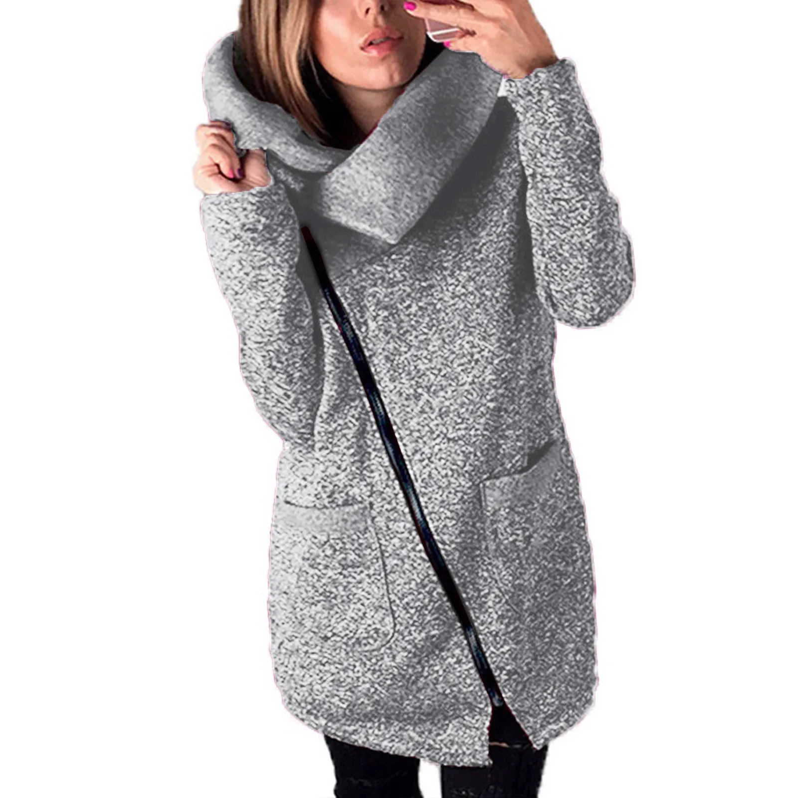 

Флисовая Куртка, рубашка, женское модное зимнее пальто, открытый Кардиган с длинным рукавом, повседневное шерстяное пальто, тренчкоты, женс...