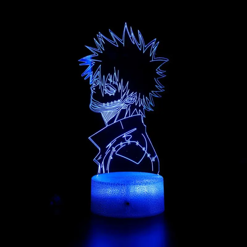 

Anime My Hero Academia Shoto Todoroki Face Design Led Night Light Lamp for Kids Child Boys Bedroom Decor Acrylic Table Lamp Gift