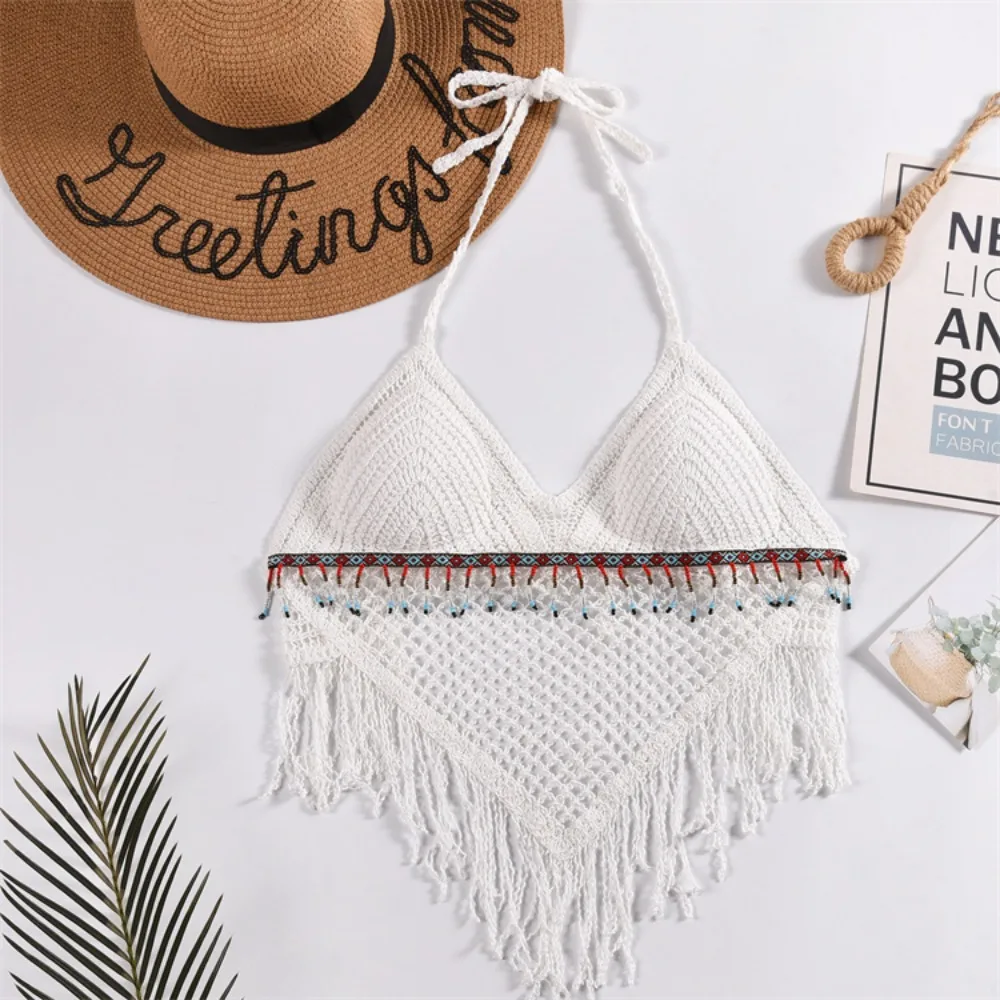 Коллекция 2024 года богемный этнический стильный жилет на бретелях сексуальное