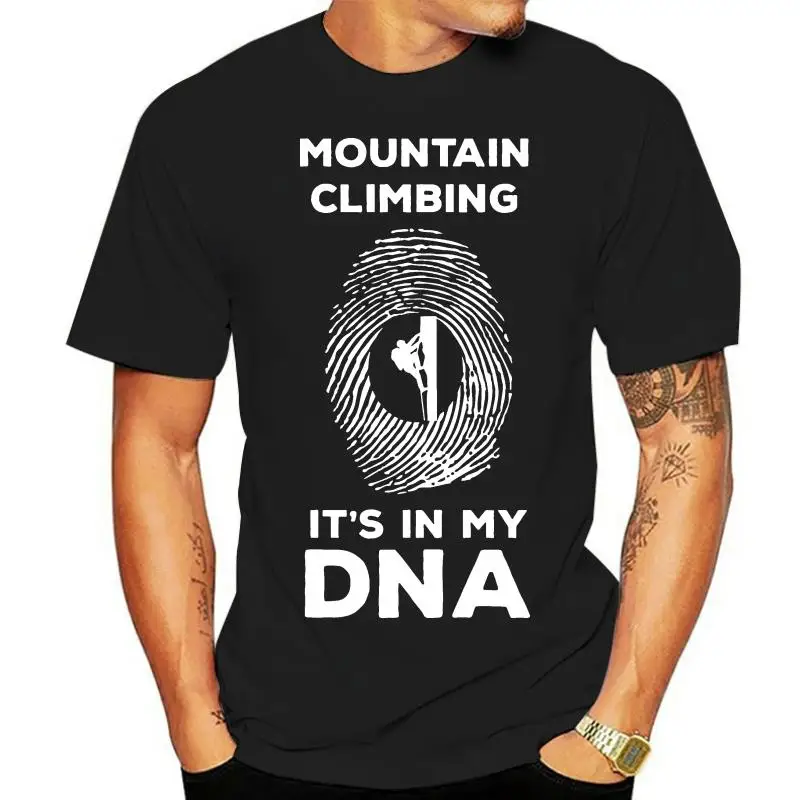 

MOUNTAIN CLIMBING ITS IN MY DNA T SHIRT FINGERPRINT HOBBY GIFT FATHER DAD