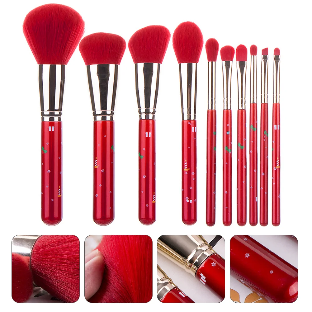 

10Pcs Concealer Brush Christmas Brush Concealer Brush Xmas Makeup Brush Highlighter Makeup Brush