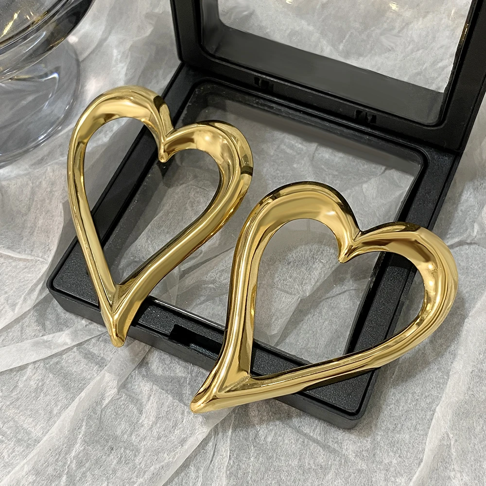 Женские серьги-подвески AENSOA из нержавеющей стали в форме сердца