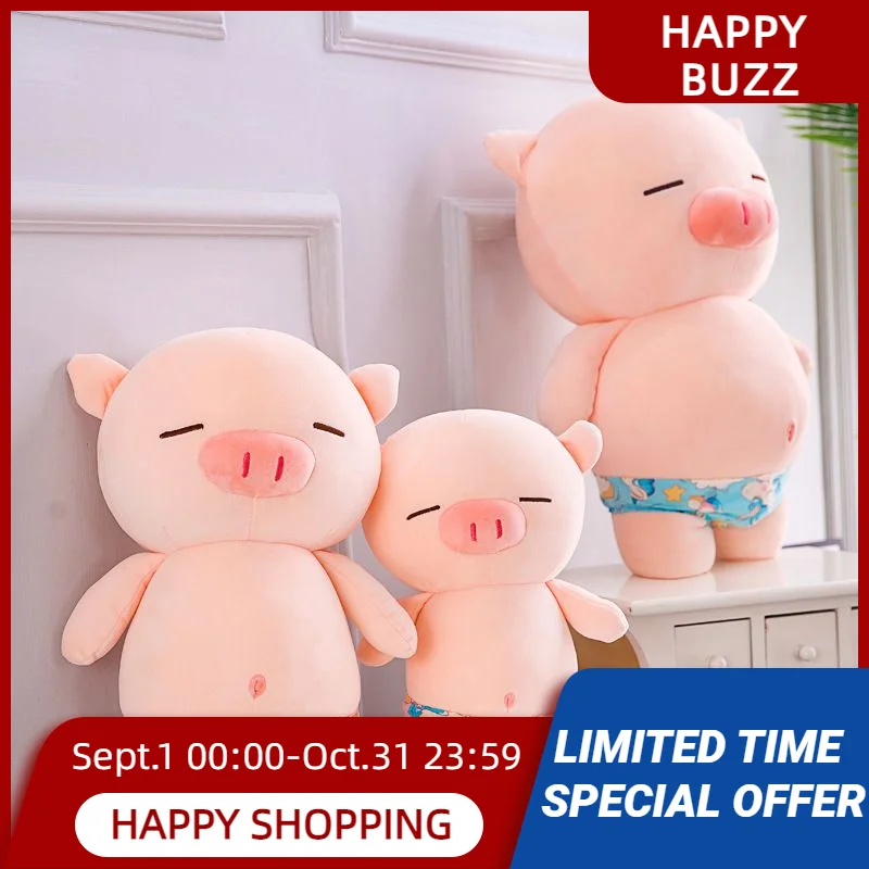 

Cute 60~70cm Kawaii Soft Rogue Beach Pig Plush Toys Office Nap Stuffed Animal Pillow Home Decor Cushion Kids Girl Christmas Gift