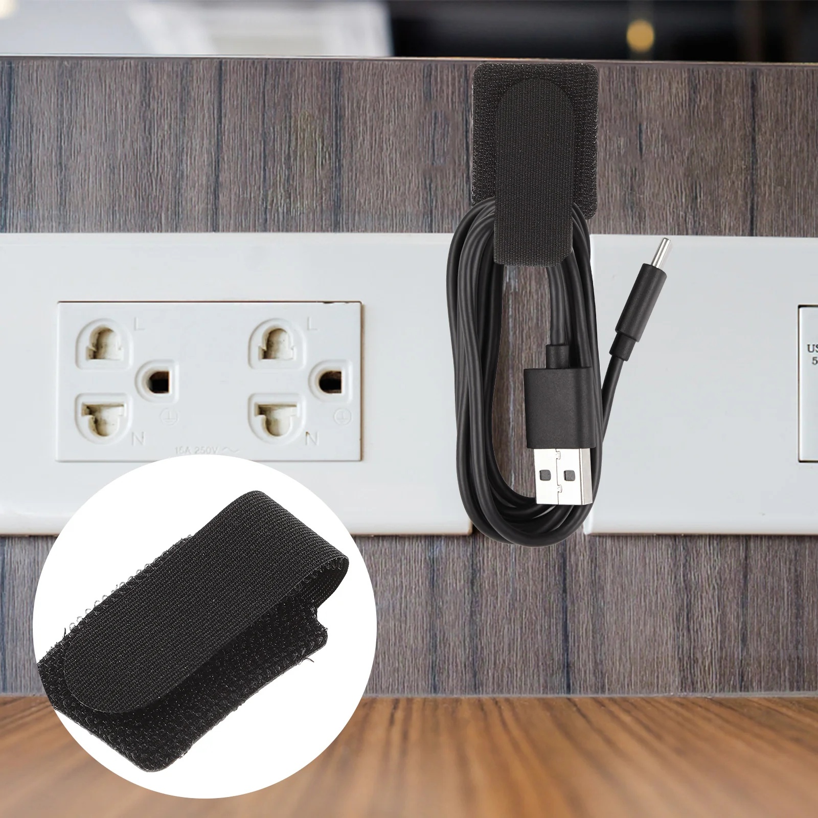 

Cable Ties Organizer Cord Tie Wire Reusable Wrap Management Straps Charging Wrapper Computer Laptop