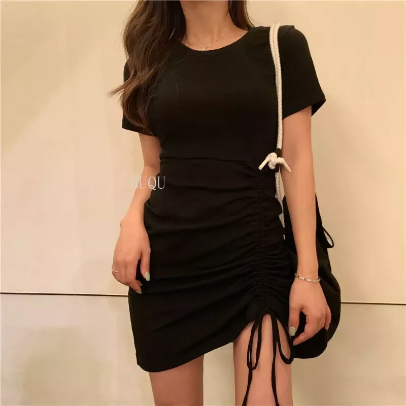 

Thin bag hip sling dress girlfriends spring/summer 2021 new tight skirt sexy drawstring bottoming skirt female y2k Swag dress