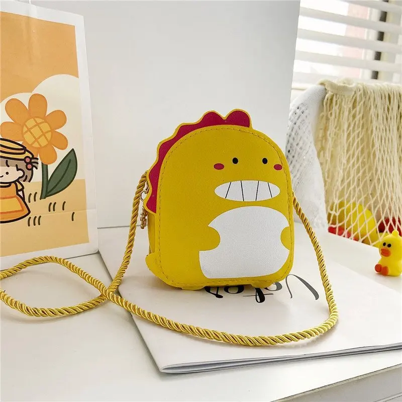 

Children Shoulder Bags with Cartoon Little Dinosaur Lovely Small Crossbody Bag for Baby Girl Colorful Pu Leather Kids Coin Purse