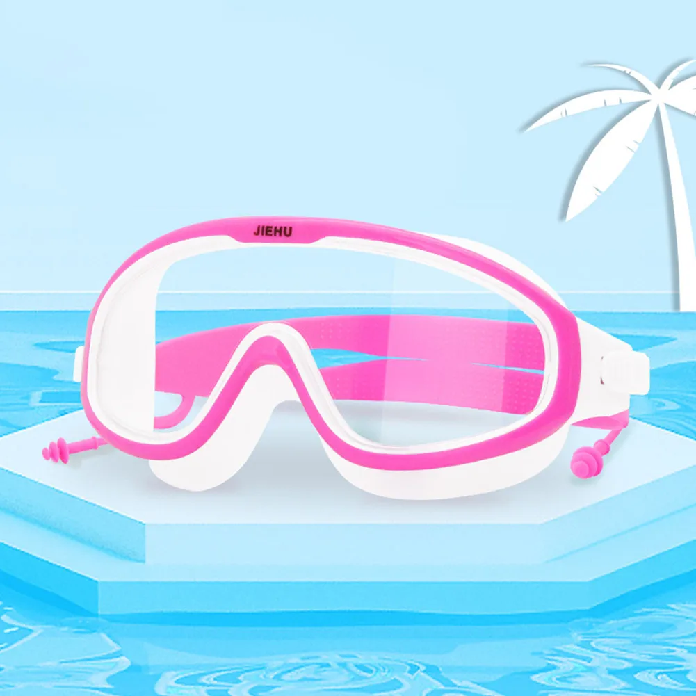 

Swim Goggless For Kids Anti-Fog Anti UV Protection Clear Wide Vision Swimming Glasses Water Leakage Prevention Silicone