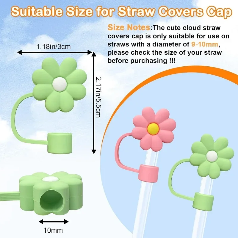 Соломенные чехлы Daisy для стакана Stanley 30 и 40 унций силиконовый топпер соломинки