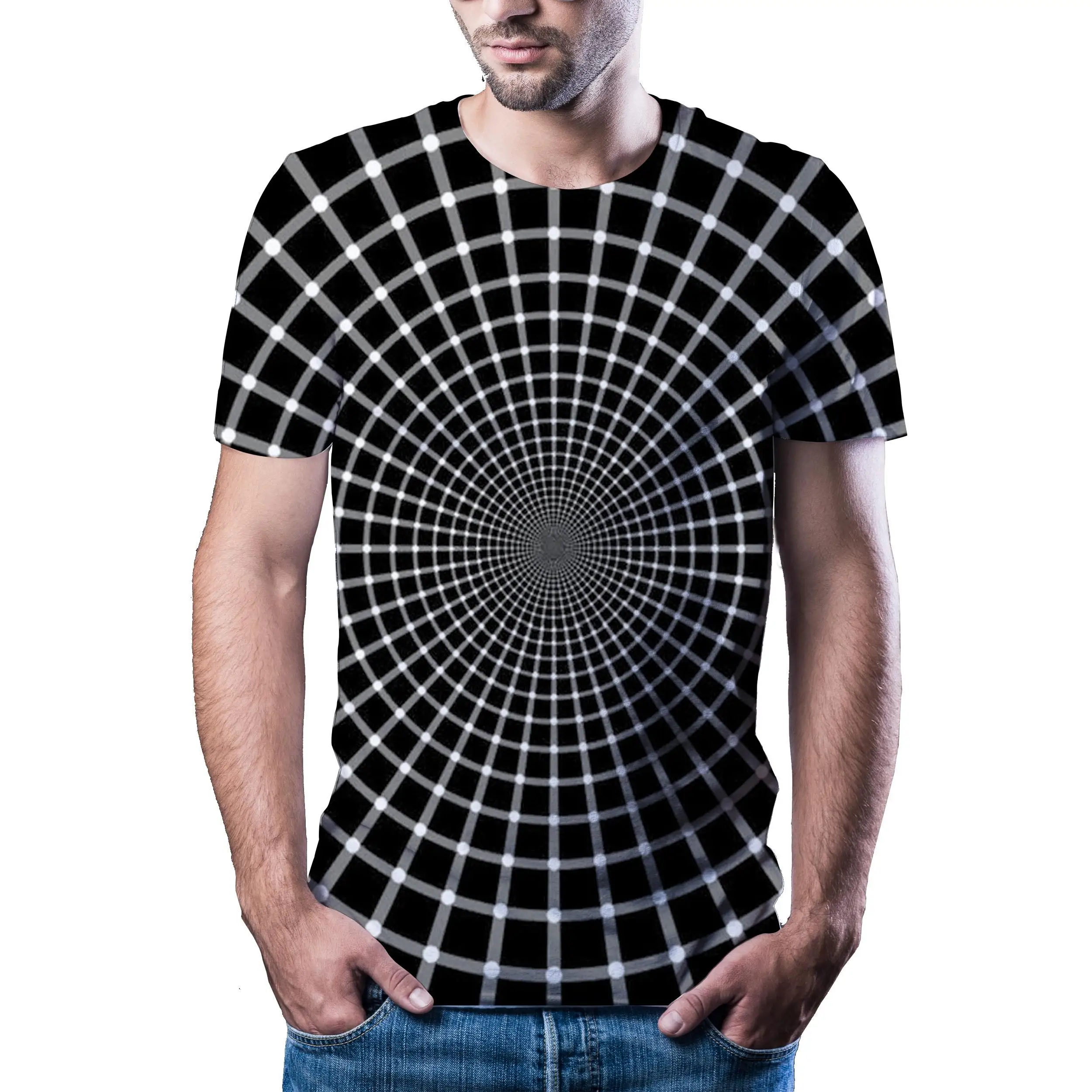 

2020 summer men's new abstract 3D pattern casual T-shirt fashion T-shirt 3D printing quick drying T-shirt 0.0