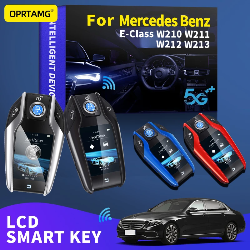 

Модифицированный автомобильный смарт-ключ OPRTAMG с ЖК-дисплеем, дистанционный смарт-ключ для Mercedes Benz E-Class W210 W211 W212 W213 2010 2011 2012 2013 2014 2015