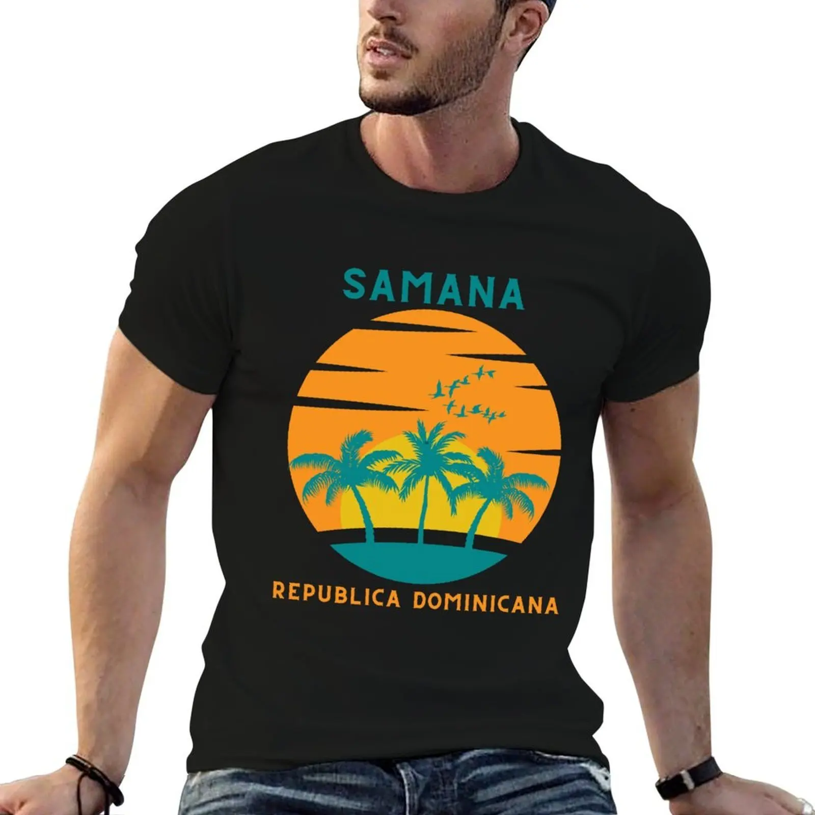 Фото Футболка Samana Dominican Republic, футболка Samana Republica Dominicana, футболка для летнего фестиваля №1