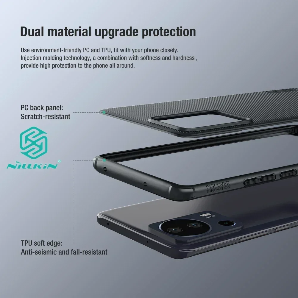 Фото Для Xiaomi Mi 14T PRO Mi14T 14 T Чехол Оригинальный NILLKIN Super Frosted Shield Shell Задняя крышка для Xiaomi Mi 14T PRO Funda Чехлы №2
