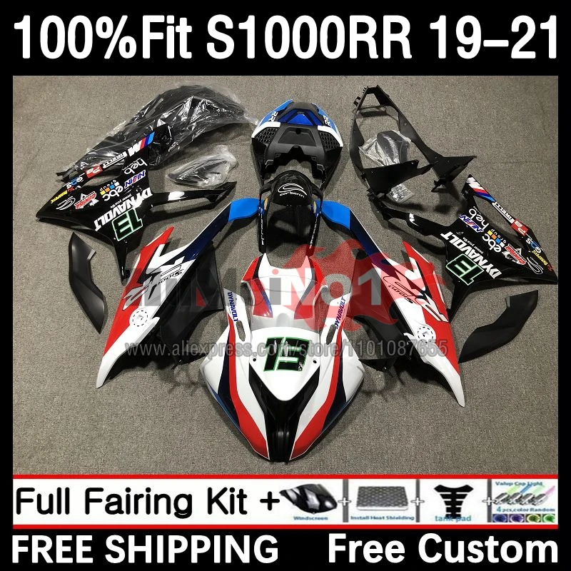 

Injection Fairing For BMW S 1000 S1000 RR S1000RR 19 20 21 56No.86 S-1000 S1000-RR S 1000RR 2019 2020 2021 OEM Body black red