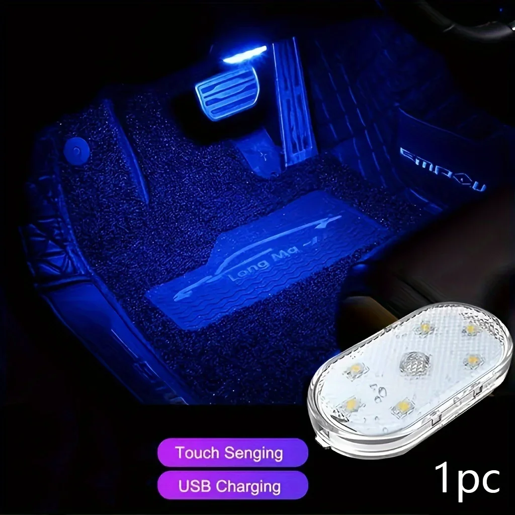 

Беспроводные Светодиодные Светильники Для Салона Автомобиля С USB-зарядкой, Неоновая Акцентная Подсветка Для Салона Автомобиля