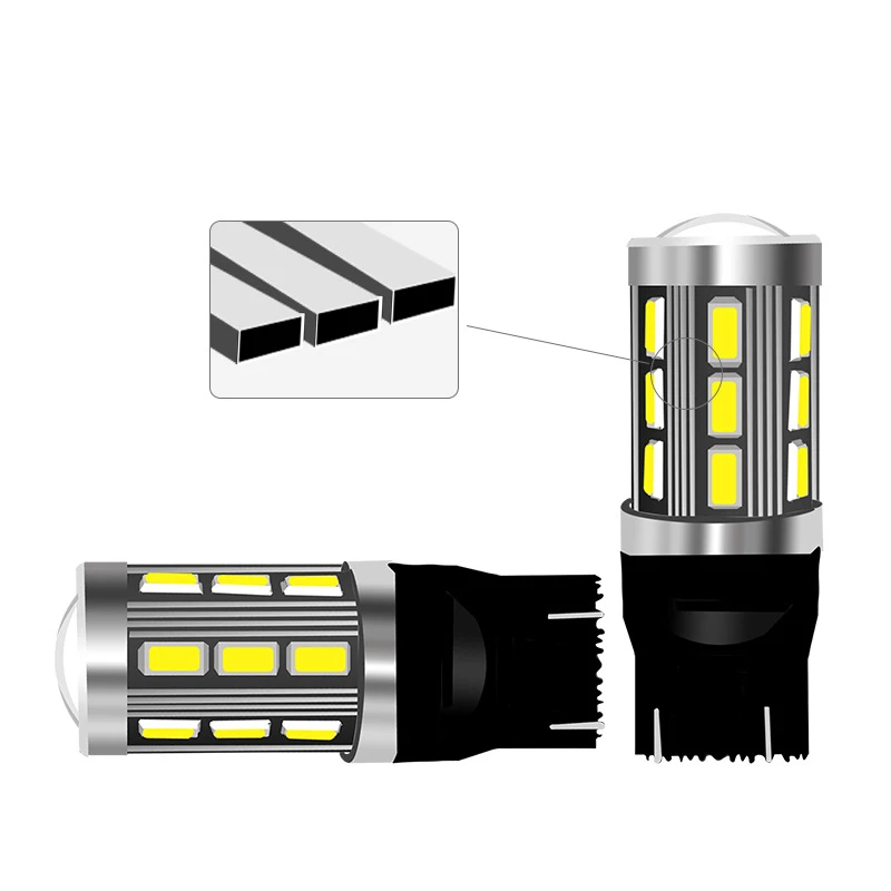 

Новейший поворотный сигнал из алюминиевого сплава 6500K 7443 5630 18SMD, стоп светильник, светодиодный сигнал поворота автомобиля DRL
