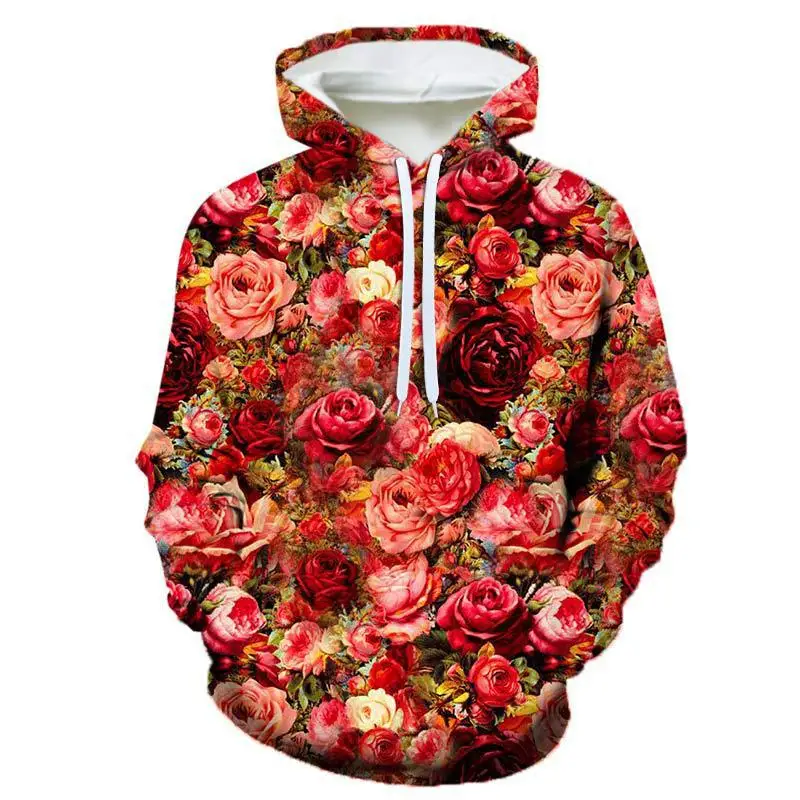 

Толстовки с 3D принтом роз для мужчин и женщин, спортивная одежда, повседневный спортивный костюм, большие размеры, модная трендовая новая мужская одежда, спортивный костюм