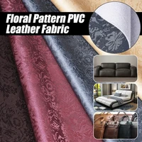 100137cm luxury embossed faux leather pvc fabric flower floral pattern craft home decor sofa car seat bag protect fabric