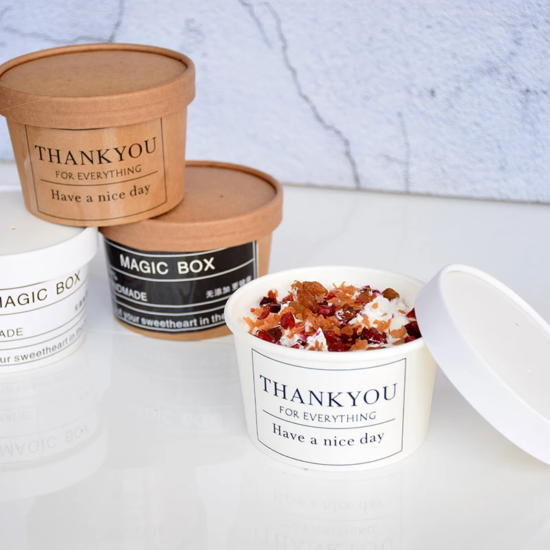 Одноразовые стаканчики для мороженого 10/50 шт. Высококачественная сетчатая