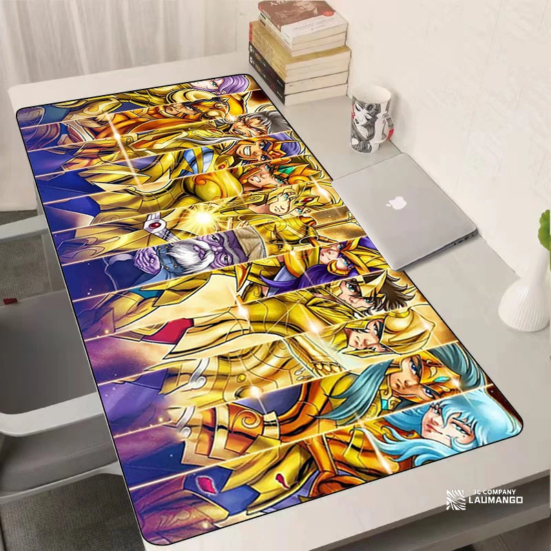 

Saint Seiya Mousepad Table Mat Pc Gamer Accessories Game Mats Gaming Laptop Desk Accessory Mause Pad Company Mouse Anime Laptops
