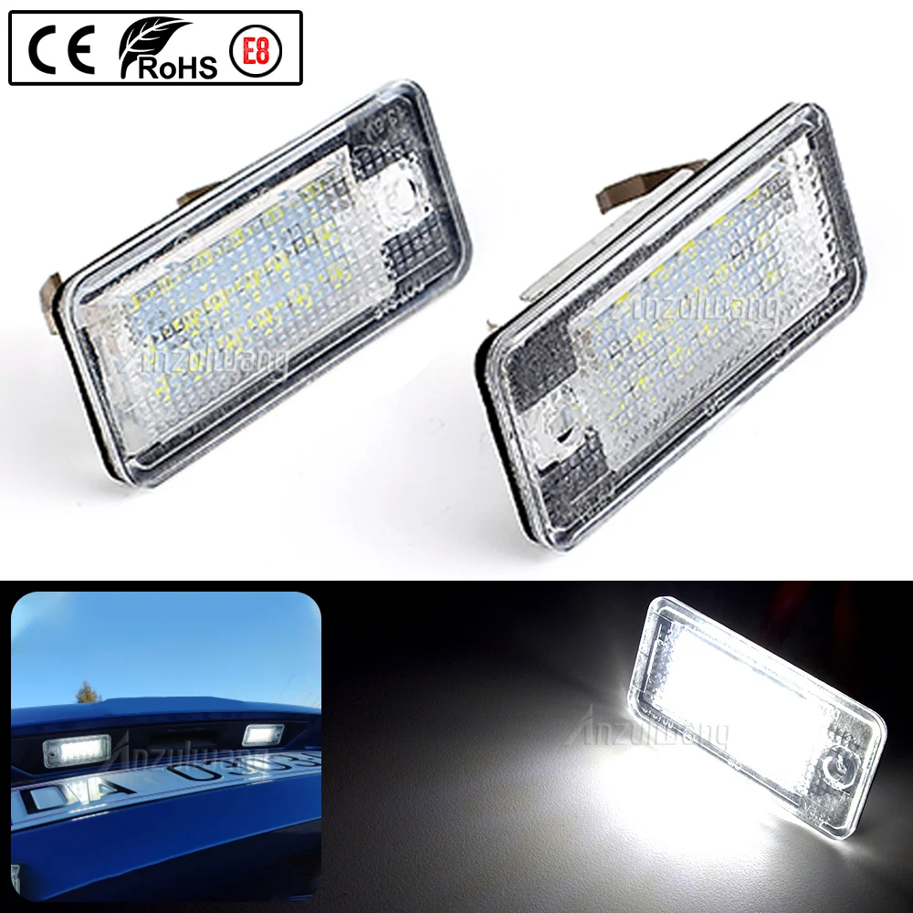 

2Pcs License Plate Light For Audi A3 S3 A4 S4 B6 A6 S6 A8 S8 LED Light For Car License Number Plate Light Lamp Car Lights Hot