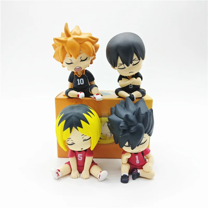 Фото Фигурки Аниме Haikyuu 4 шт., экшн-фигурки Bokuto Kotaro Akaashi Keiji Oikawa Tooru Iwaizumi Hajime, версия Q, ПВХ игрушки, 5 см №4