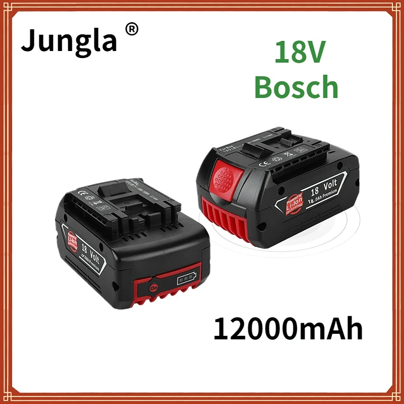 

18V 12000mah Rechargeable Battery For 18V Battery Backup 12.0A Portable Replacement For Bosch BAT609 Indicator light