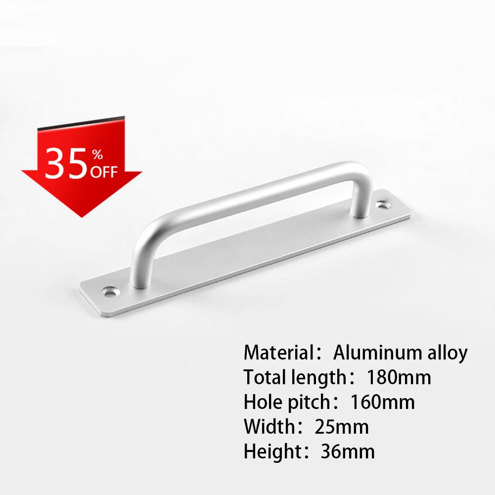 

Wooden Door Balcony Sliding Barn Door Handle Aluminum Alloy Punch-Free Hand Drawer Home Improvement Hardware