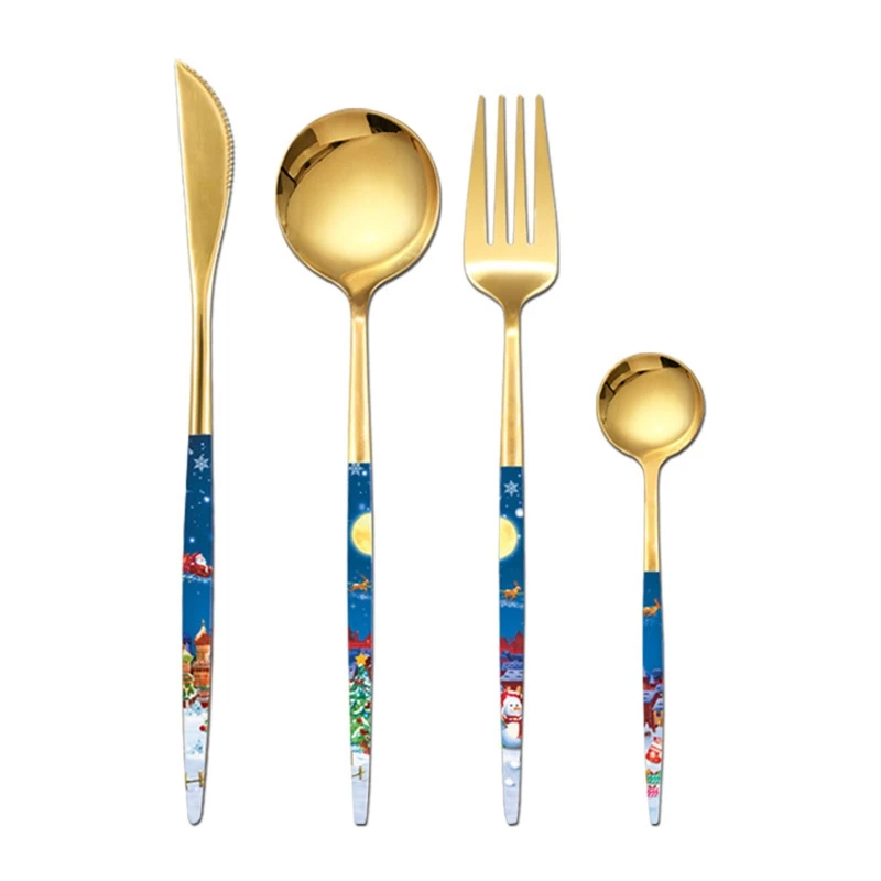 

Portable Utensils Set Flatware Set Cutlery Sets Stainless Steel Material Dinnerware Sets 5 Styles Choose Gift for Friend