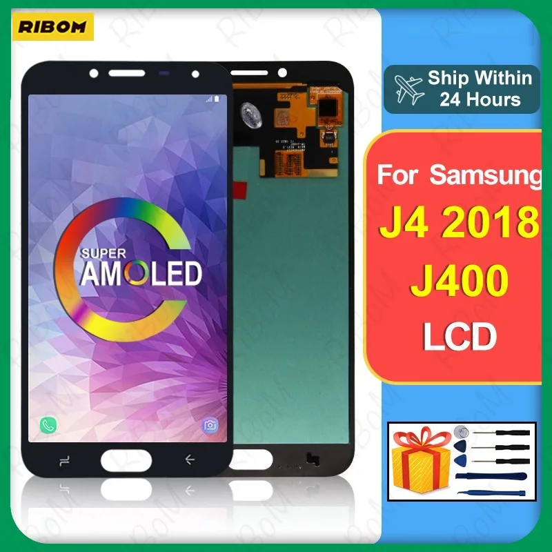 

New For AMOLED Samsung Galaxy J4 2018 J400 LCD Display Touch Screen Digitizer For J400F J400H J400P J400M J400G